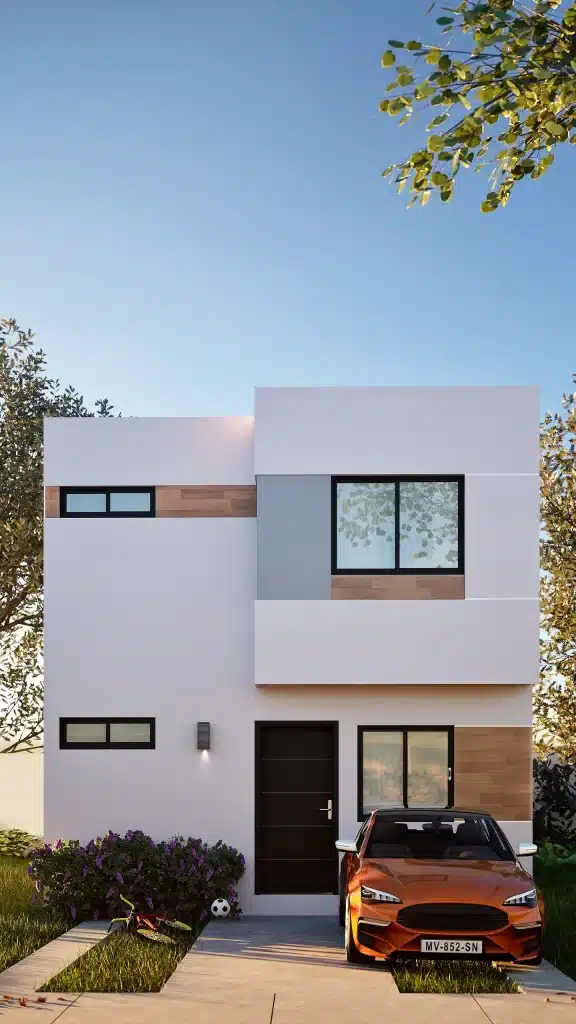 Fachada Casa lucerna en Mazatlan Erka desarrollos